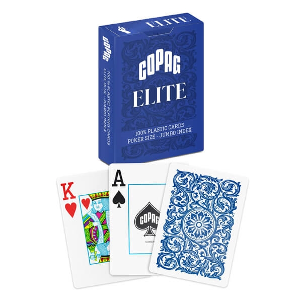 Billede af Copag 100% Plastic Poker Elite Jumbo, Blå