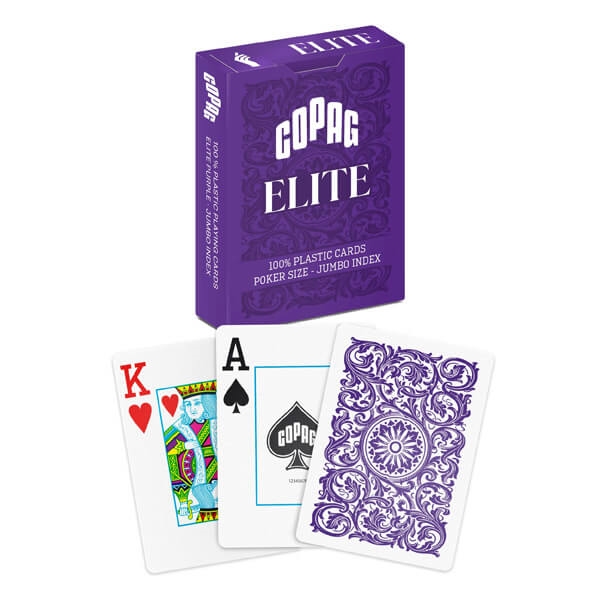 Billede af Copag 100% Plastic Poker Elite Jumbo, Lilla