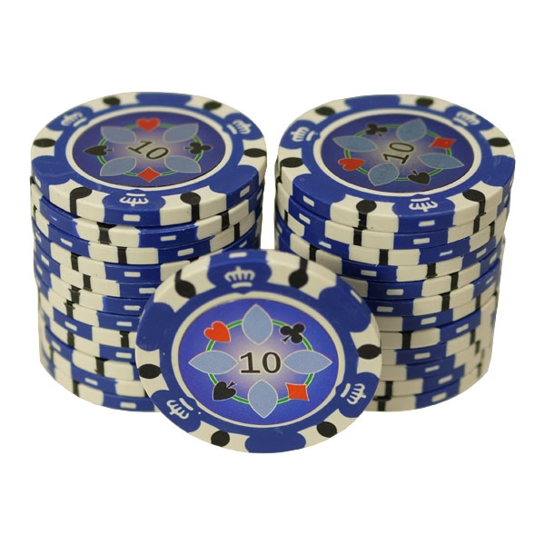 Køb Crown Casino 14,5 gram - Mørkeblå 10 (25 stk)  - Pris 75.00 kr.