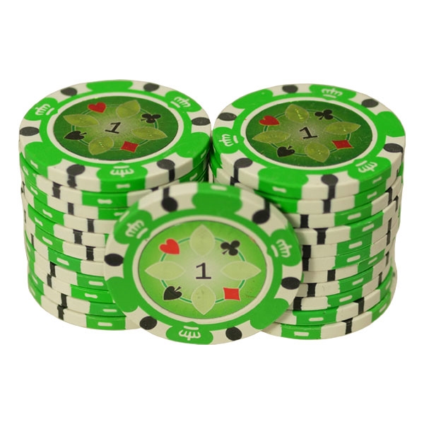 Køb Crown Casino 14,5 gram - Grøn 1 (25 stk)  - Pris 75.00 kr.