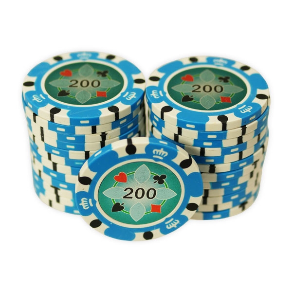 Køb Crown Casino 14,5 gram - Lyseblå 200 (25 stk)  - Pris 75.00 kr.