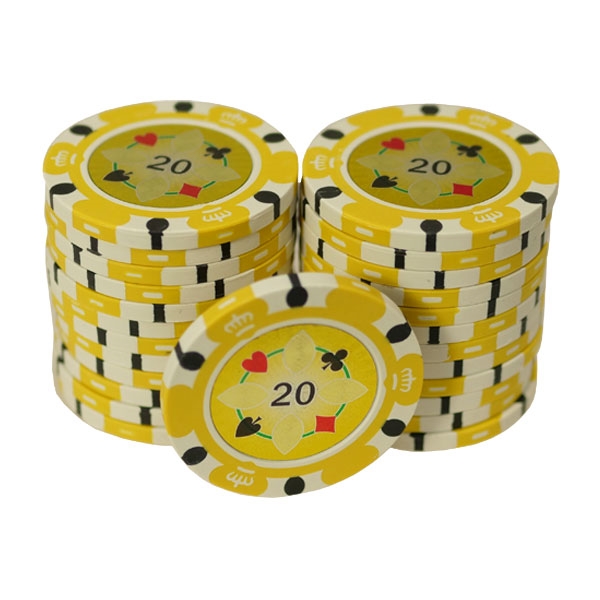 Køb Crown Casino 14,5 gram - Gul 20 (25 stk)  - Pris 75.00 kr.