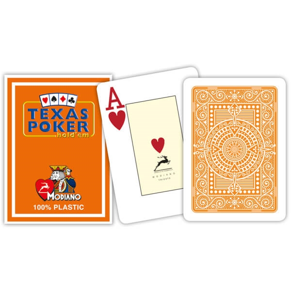 Se Modiano Texas Poker Hold'em - Orange hos Pokershop