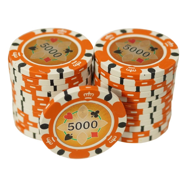 Køb Crown Casino 14,5 gram - Orange 5000 (25 stk)  - Pris 75.00 kr.