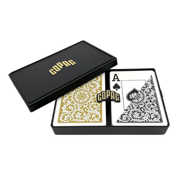 Billede af Copag 100% Plastic Poker Sort/Guld, Double Deck