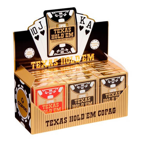 Billede af Copag 100% Plastic Poker Texas Hold'em Gold (1 Dusin)