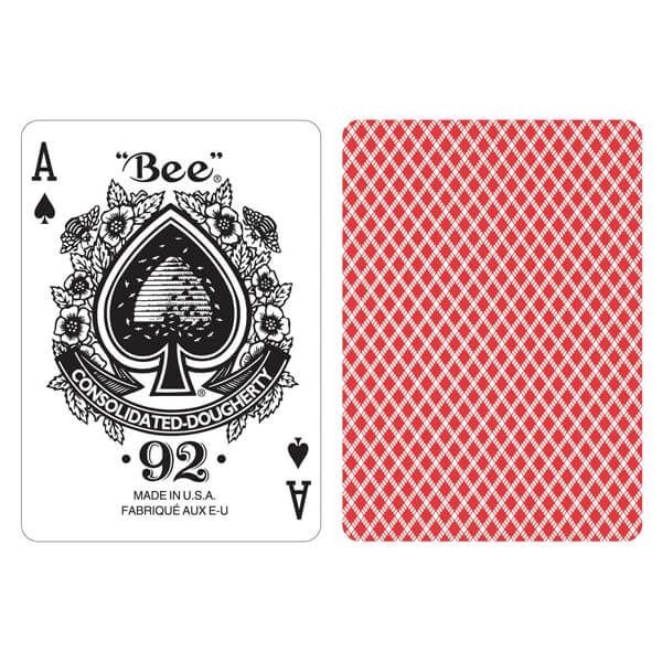 Køb Bee Diamond Poker Regular, Rød  - Pris 39.00 kr.
