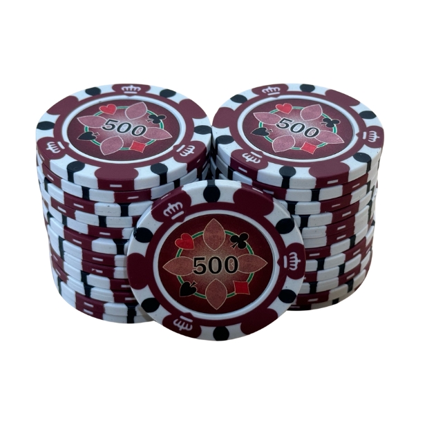 Crown Casino 14,5 gram - Bordeaux 500 (25 stk)