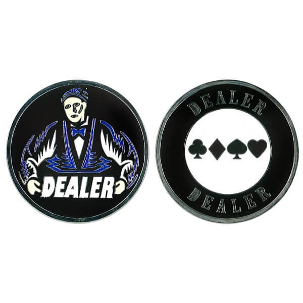 Se Dealer Button Metal i æske hos Pokershop