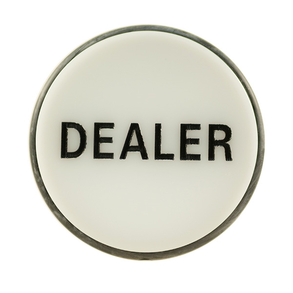 Billede af Dealer Button XL - Sort/Hvid