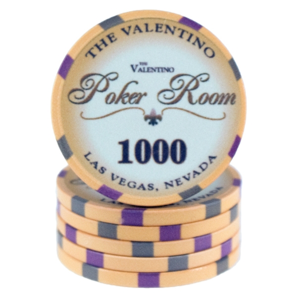Billede af Valentino Poker Room Gul 1000